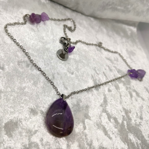 Pourpre Lucide - Collier goutte d’améthyste