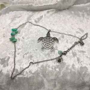 Kame house – collier totem tortue en amazonite